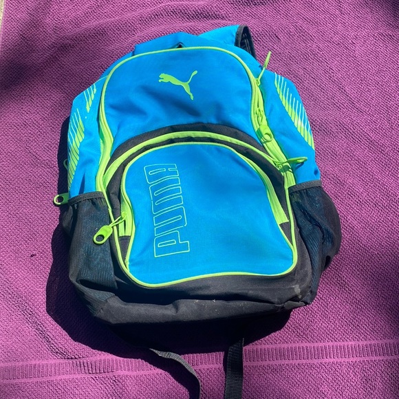 Puma Handbags - Puma Blue and Green Backpack GUC